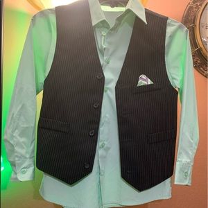 Boys Dress shirt & Vest Set